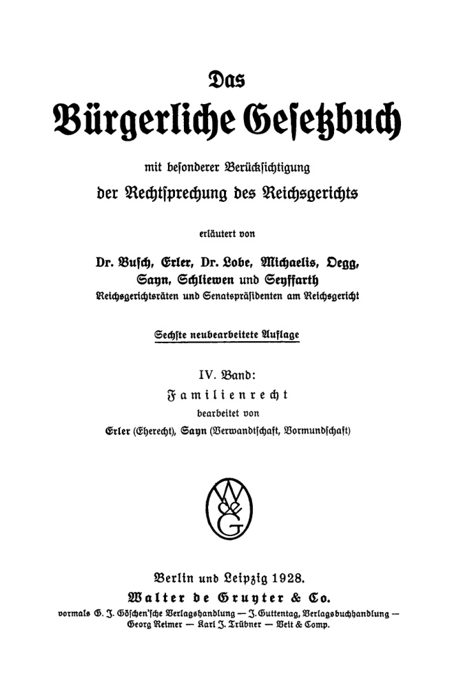 Das Burgerliche Gesetzbuch mit besonderer Berucksichtigung der Rechtsprechung German Edition Erler Kitap Kapağı