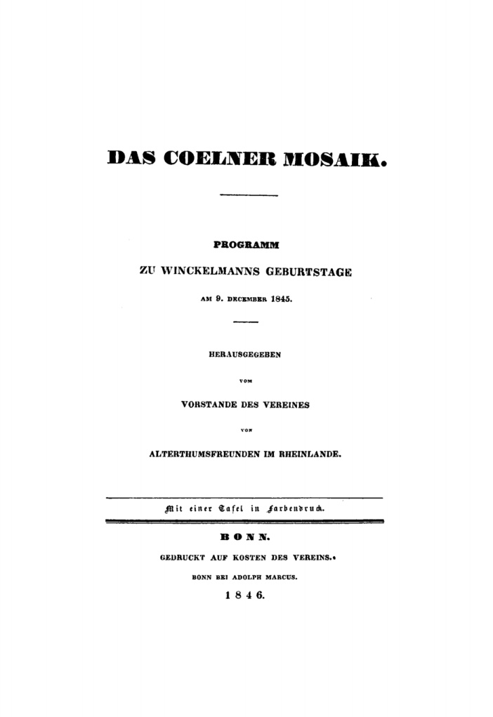 Das Coelner Mosaik German Edition Laurenz Lersch Kitap Kapağı
