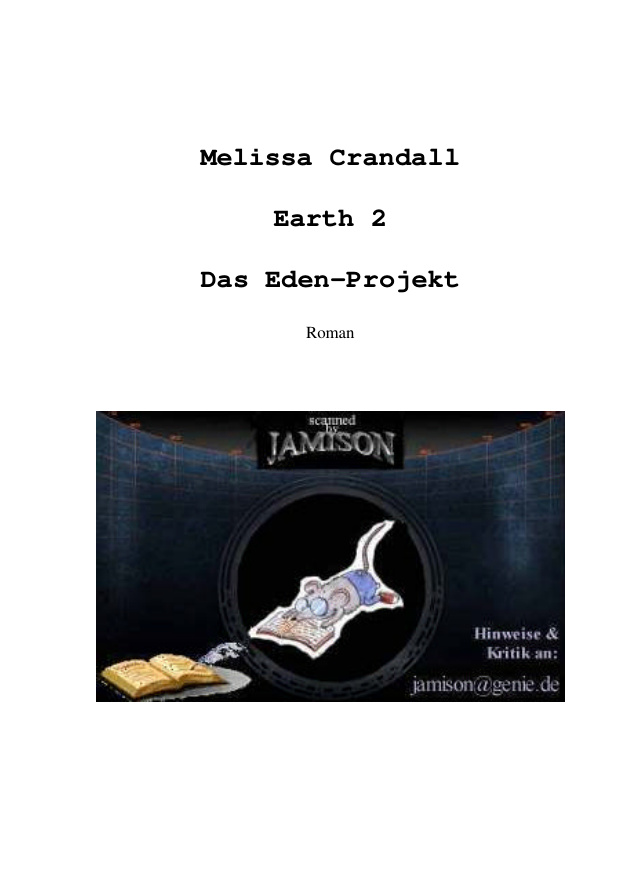 Das Eden Projekt German Edition Crandall Mellisa Kitap Kapağı