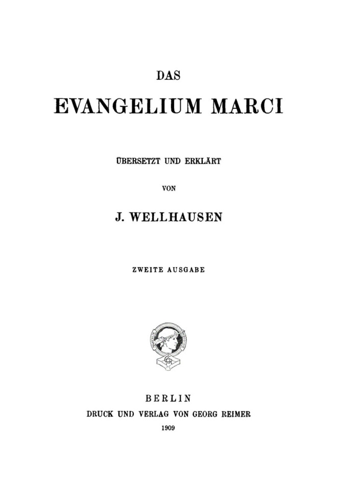 Das Evangelium Marci German Edition Marcus Kitap Kapağı