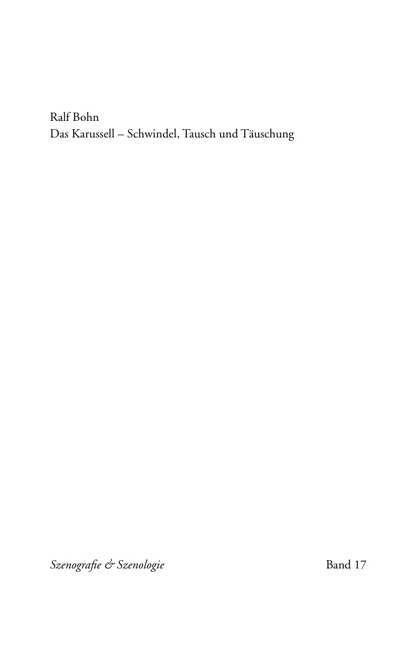 Das Karussell Schwindel Tausch und Tauschung German Edition Ralf Bohn Kitap Kapağı