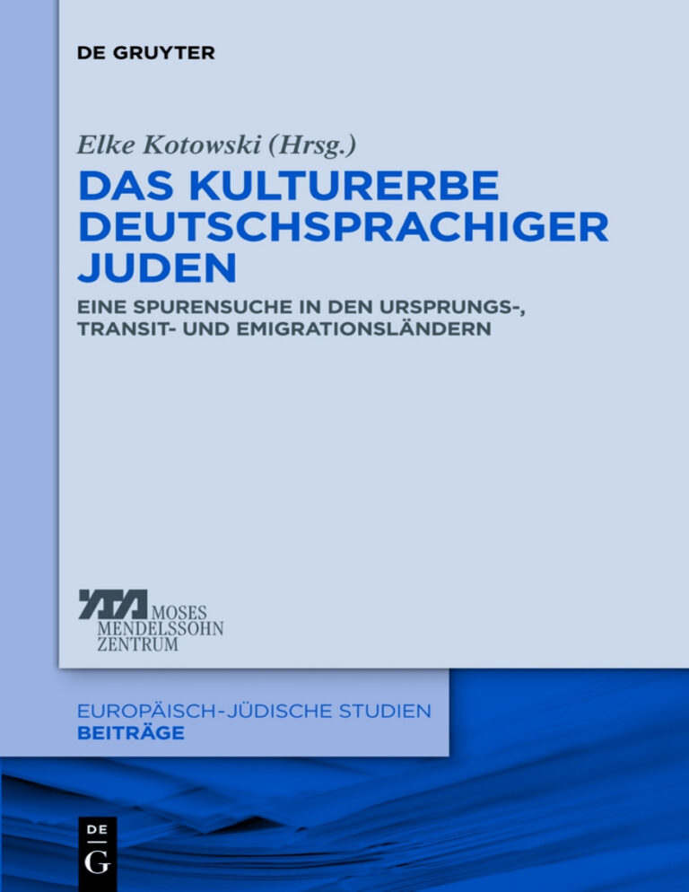 Das Kulturerbe deutschsprachiger Juden German Edition Elke Vera Kotowski Kitap Kapağı
