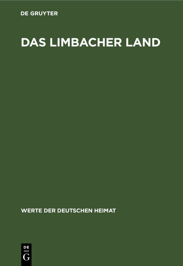 Das Limbacher Land German Edition Horst Strohbach Kitap Kapağı