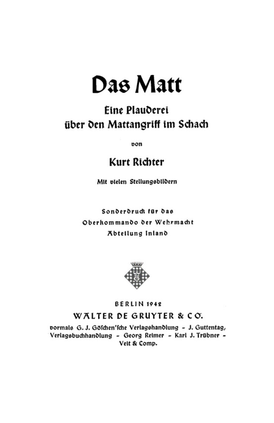Das Matt German Edition Kurt Richter Kitap Kapağı