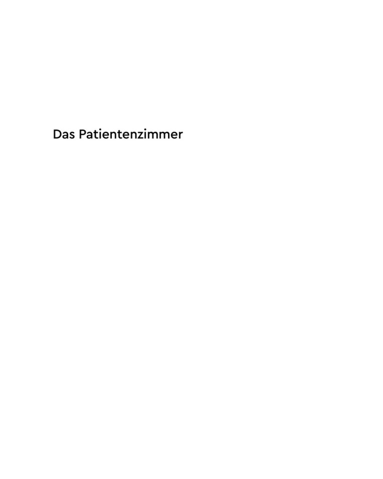 Das Patientenzimmer German Edition Wolfgang Sunder Kitap Kapağı