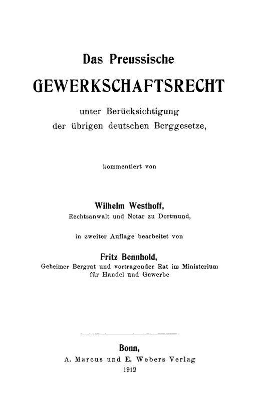 Das Preussische Gewerkschaftsrecht German Edition Wilhelm Westhoff Kitap Kapağı