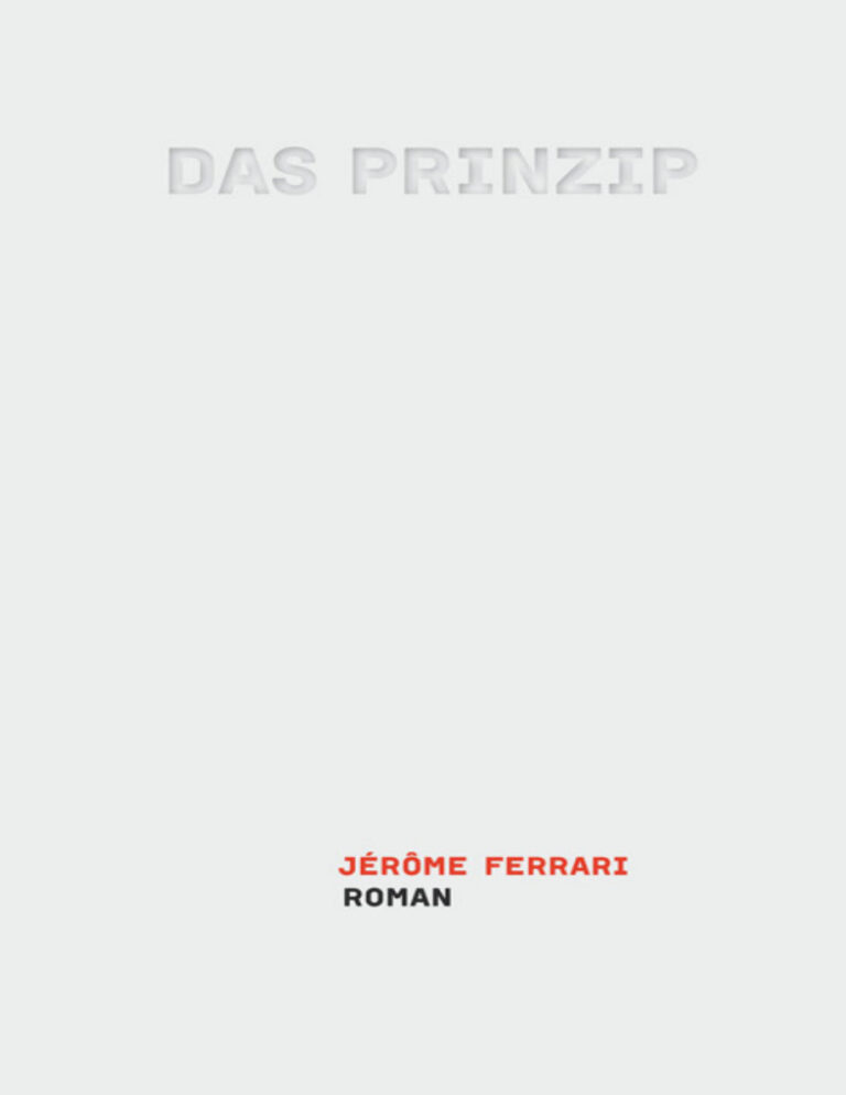 Das Prinzip German Edition Jerome Ferrari Kitap Kapağı