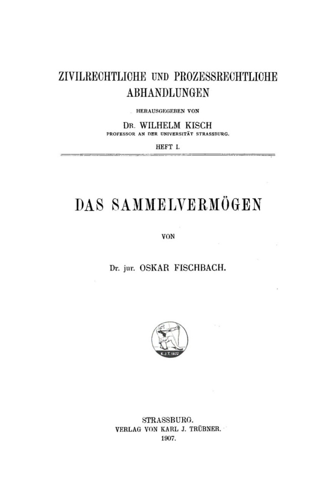 Das Sammelvermogen German Edition Oskar Fischbach Kitap Kapağı