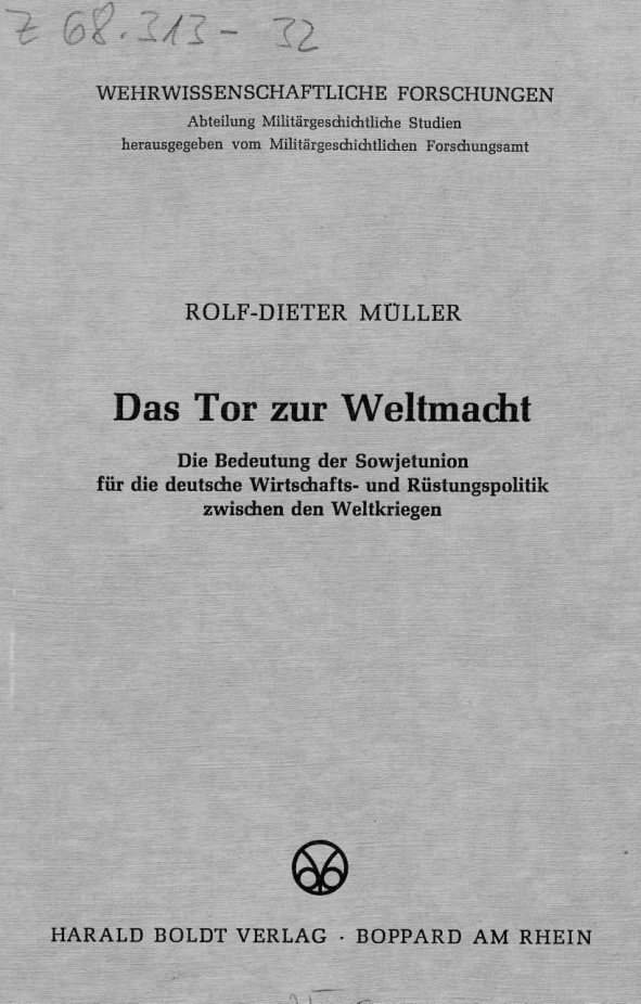 Das Tor zur Weltmacht German Edition Rolf Dieter Muller Kitap Kapağı