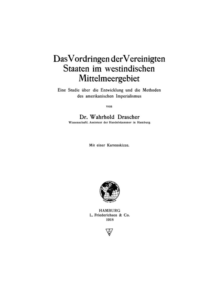 Das Vordringen der Vereinigten Staaten im westindischen Mittelmeergebiet German Edition Wahrhold Drascher Kitap Kapağı