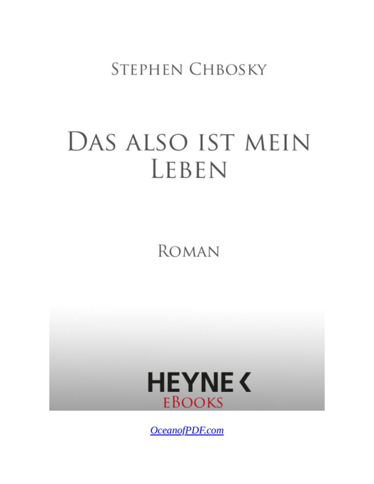 Das also ist mein Leben German Edition Stephen Chbosky Kitap Kapağı
