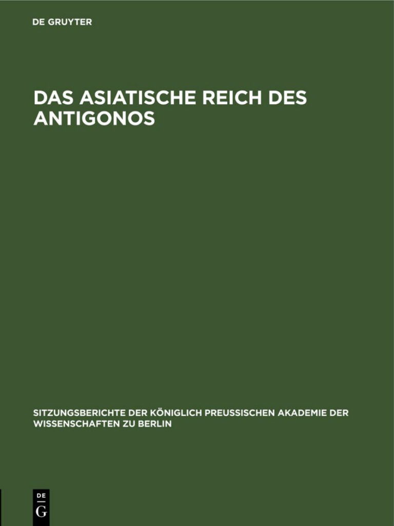 Das asiatische Reich des Antigonos German Edition Ulrich Kohler Kitap Kapağı