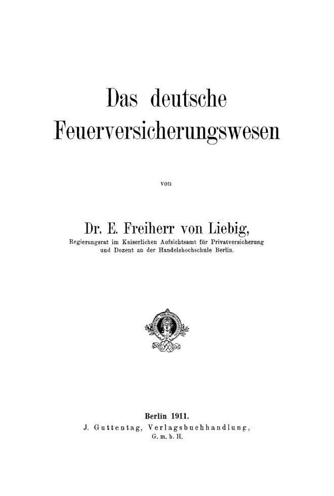 Das deutsche Feuerversicherungswesen German Edition E Liebig Kitap Kapağı