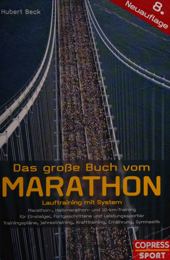 Das grosse Buch vom Marathon German Edition Hubert Beck Kitap Kapağı