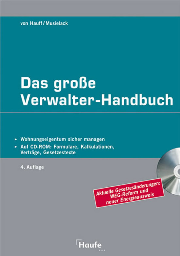 Das grosse Verwalter Handbuch German Edition Michael von Hauff Kitap Kapağı