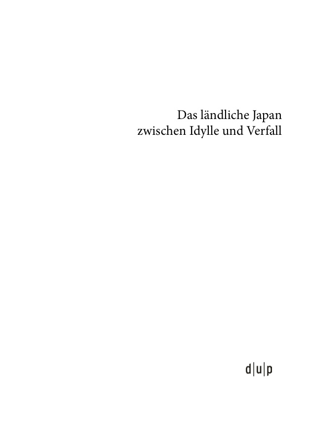 Das landliche Japan zwischen Idylle und Verfall German Edition Ludgera Lewerich Kitap Kapağı