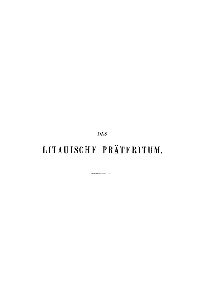 Das litauische Prateritum German Edition Oskar Wiedemann Kitap Kapağı
