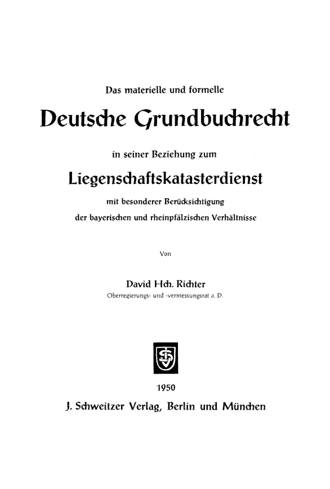 Das materielle und formelle Deutsche Grundbuchrecht in seiner German Edition David Hch Richter Kitap Kapağı