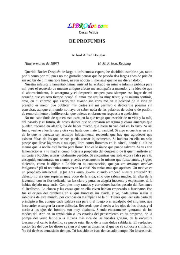 De profundis Spanish Edition Oscar Wilde Kitap Kapağı