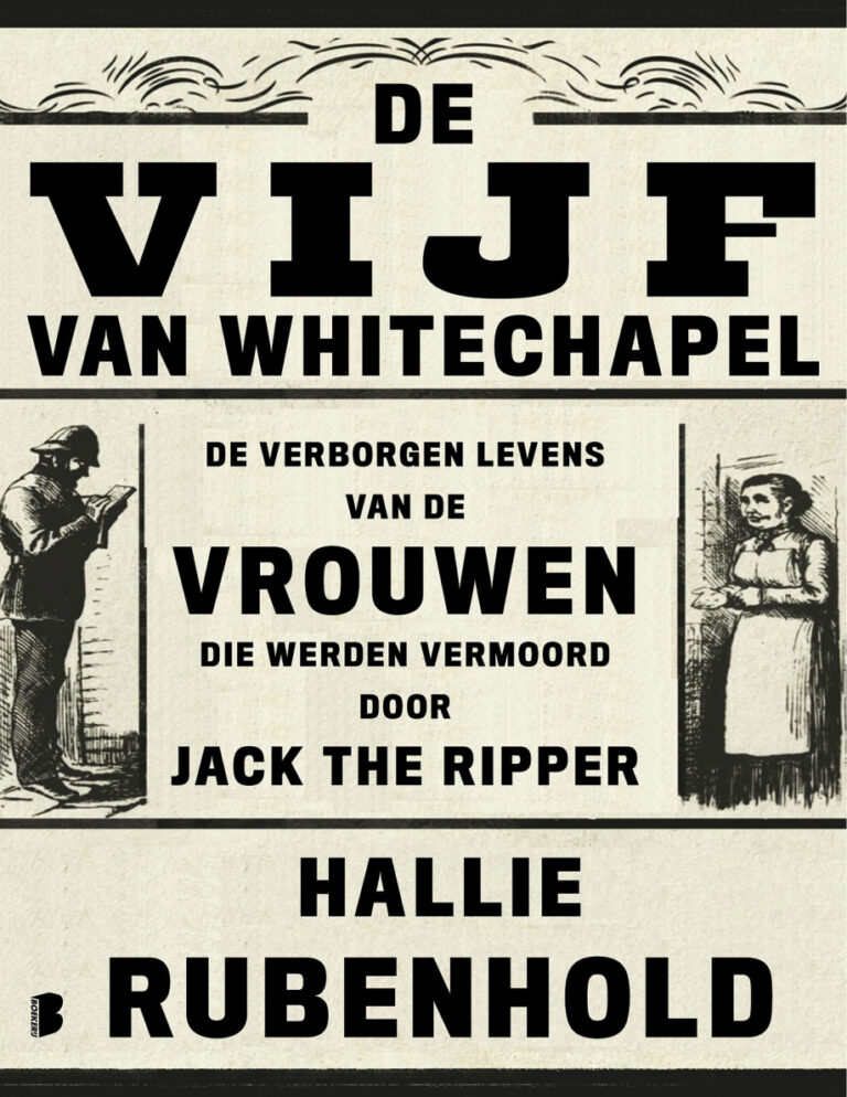 De vijf van Whitechapel Dutch Edition Hallie Rubenhold Kitap Kapağı
