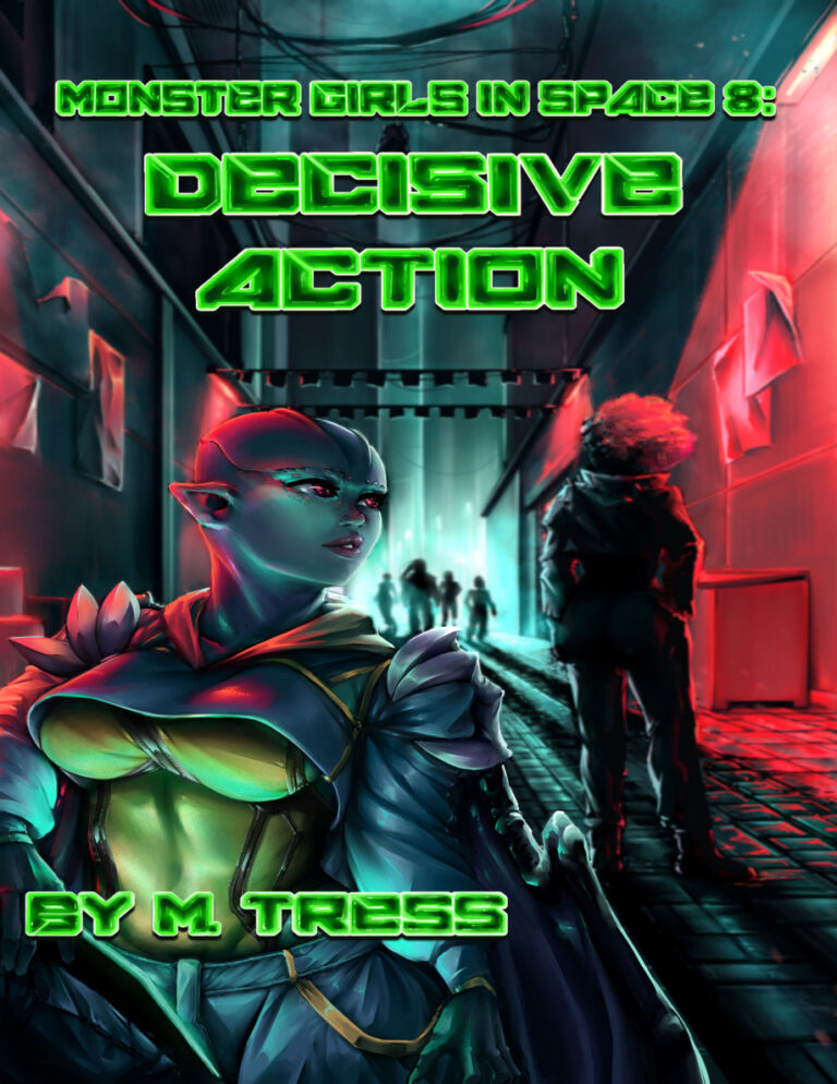 Decisive Action Monster Girls in Space Book 8 M Tress Kitap Kapağı