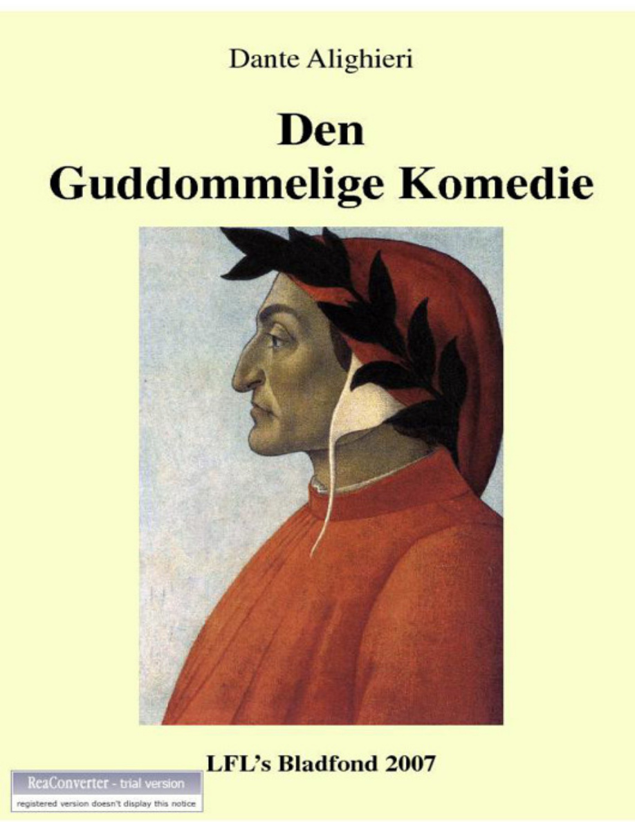 Den Guddommelige Komedie Norwegian Edition Alighieri Kitap Kapağı