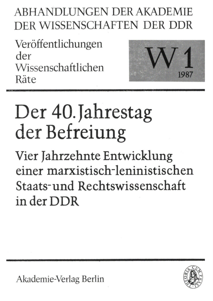 Der 40. Jahrestag der Befreiung PDF Download