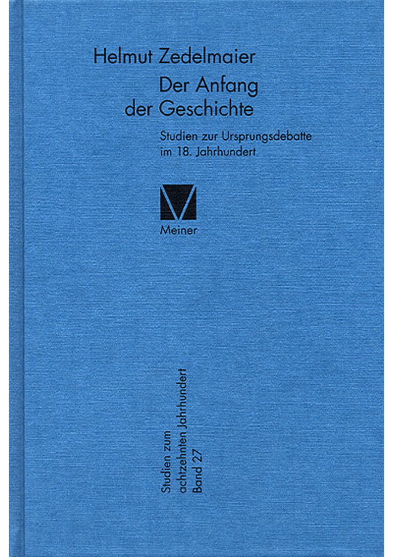 Der Anfang der Geschicht German Edition Helmut Zedelmaier Kitap Kapağı