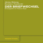 Der Briefwechsel German Edition Alexius Meinong Kitap Kapağı