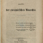 Der Czar gegenuber der europaischen Anarchie German Edition Franz Xaver von Pillersdorf Kitap Kapağı