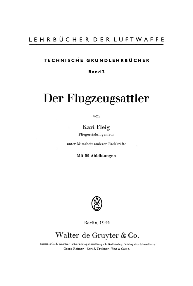 Der Flugzeugsattler German Edition Karl Fleig Kitap Kapağı