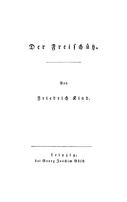 Der Freischutz German Edition Friedrich Kind Kitap Kapağı