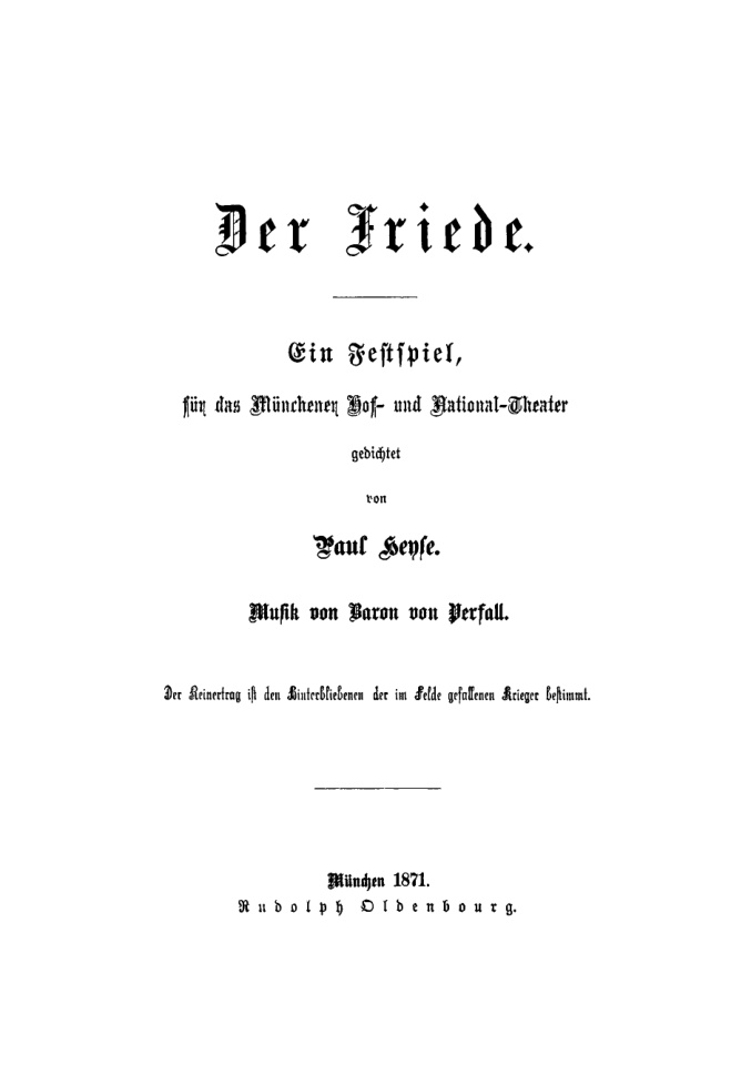 Der Friede German Edition Paul Heyse Kitap Kapağı