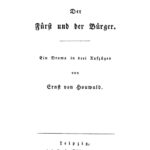 Der Furst und der Burger German Edition Ernst von Houwald Kitap Kapağı