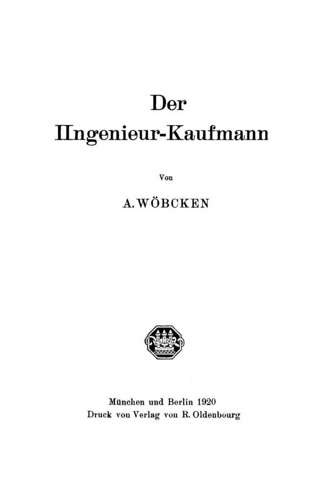 Der Ingenieur Kaufmann German Edition A Wobcken Kitap Kapağı