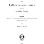 Der Kathedersocialismus und die sociale Frage German Edition Julius Wolf Kitap Kapağı