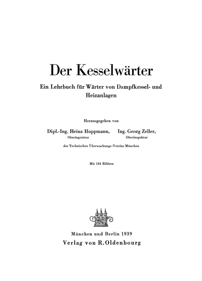 Der Kesselwarter German Edition Heinz Huppmann Kitap Kapağı