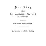 Der King oder die ungluckliche Ehe durch Delikatesse German Edition Friedrich Ludwig Schroeder Kitap Kapağı
