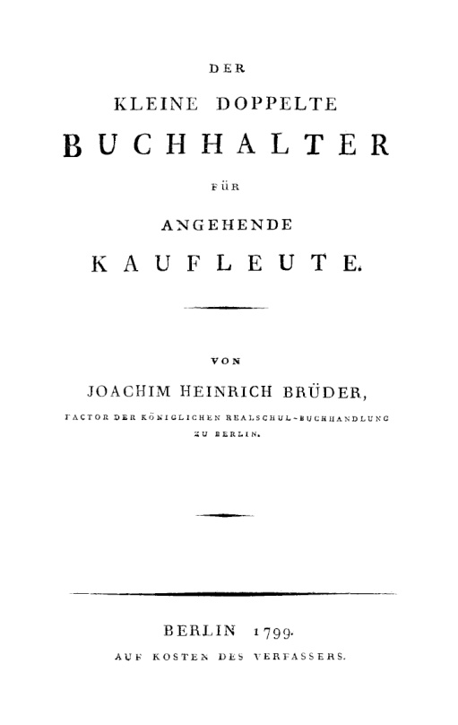 Der kleine doppelte Buchhalter für angehende Kaufleute PDF Download