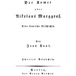 Der Komet oder Nikolaus Marggraf German Edition Jean Paul Kitap Kapağı
