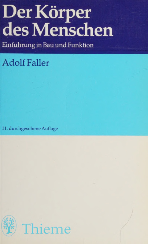 Der Korper des Menschen Einfuhrung in Bau und Funktion German Edition Michael Schunke Kitap Kapağı