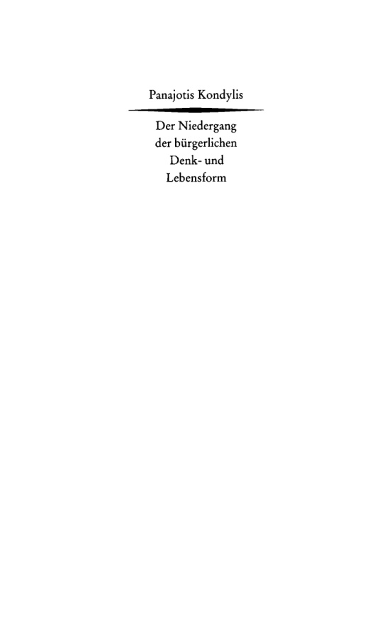 Der Niedergang der bürgerlichen Denk- und Lebensform PDF Download