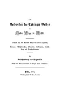 Der Nordwesten des Thuringer Waldes oder zehn Tage in Ruhla German Edition Franz Fritze Kitap Kapağı