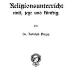 Der Religionsunterricht einst jetzt und kunftig German Edition Rudolph Penzig Kitap Kapağı