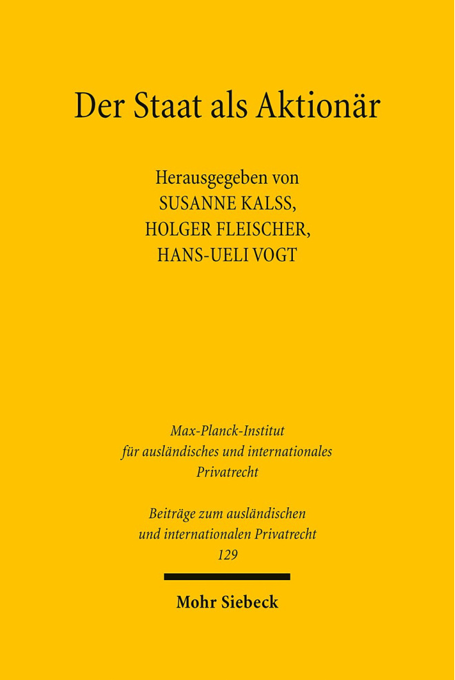 Der Staat als Aktiona German Edition Susanne Kalss Kitap Kapağı