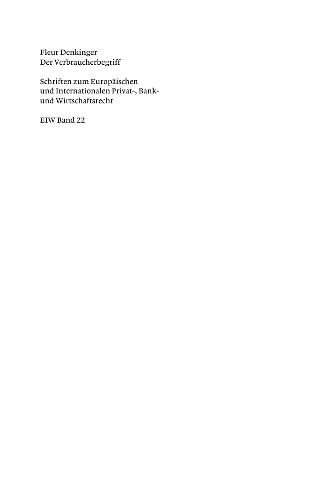 Der Verbraucherbegriff PDF Download