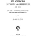 Der Vereinstag deutscher Arbeitervereine 1863 1868 German Edition Erich Eyck Kitap Kapağı