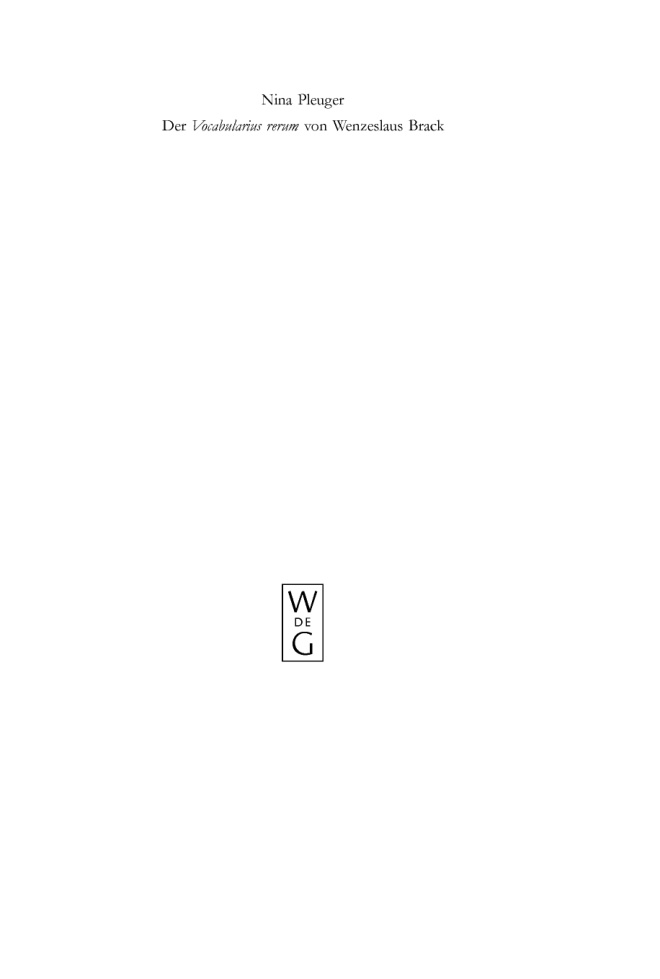 Der Vocabularius rerum von Wenzeslaus Brack PDF Download