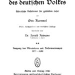Der Werdegang des deutschen Volkes Band 2 German Edition Arnold Reimann Kitap Kapağı