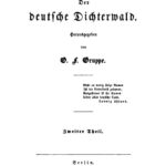 Der deutsche Dichterwald Teil 2 German Edition Otto Friedrich Gruppe Kitap Kapağı